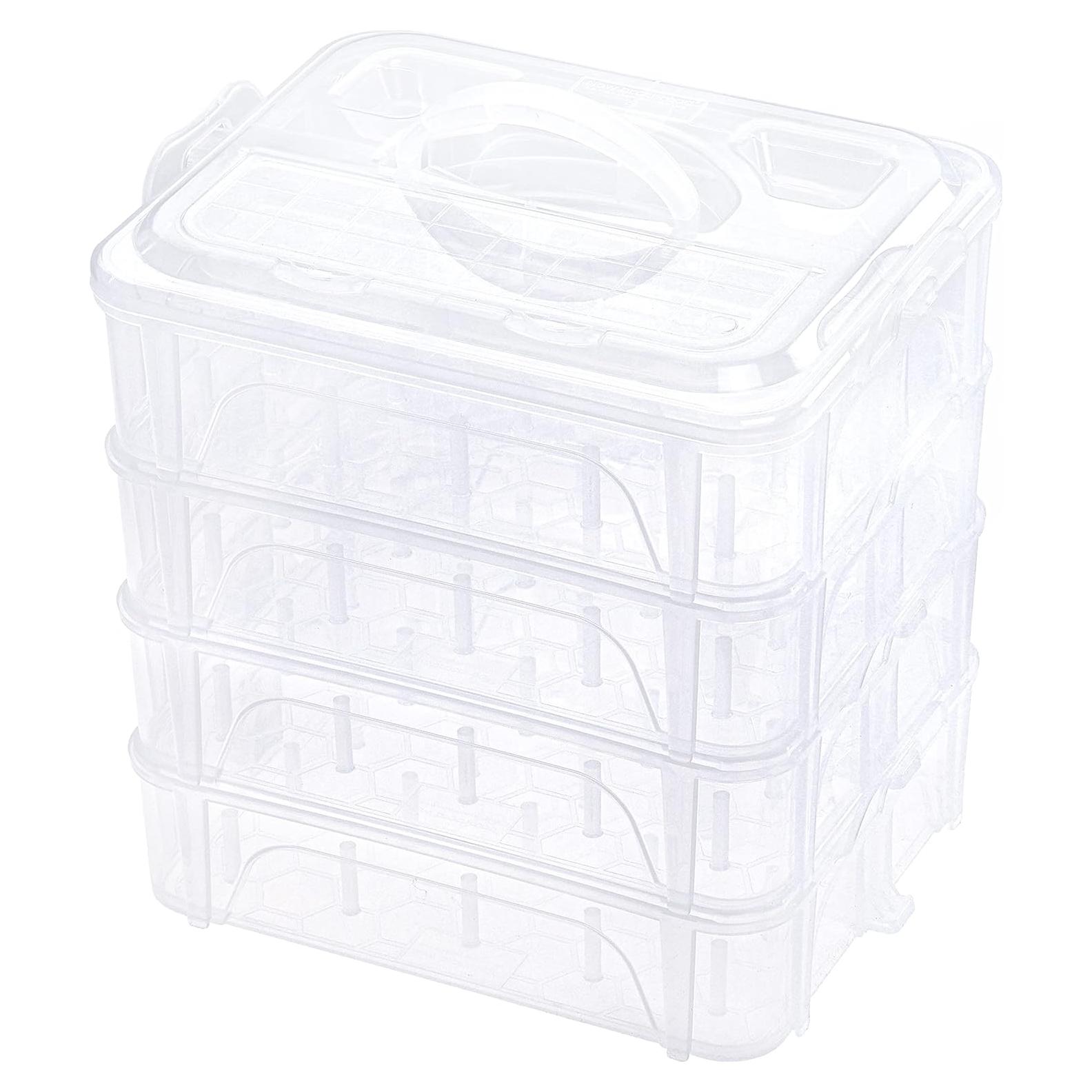 Caja de Almacenamiento Apilable New brothread para 80 Bobinas