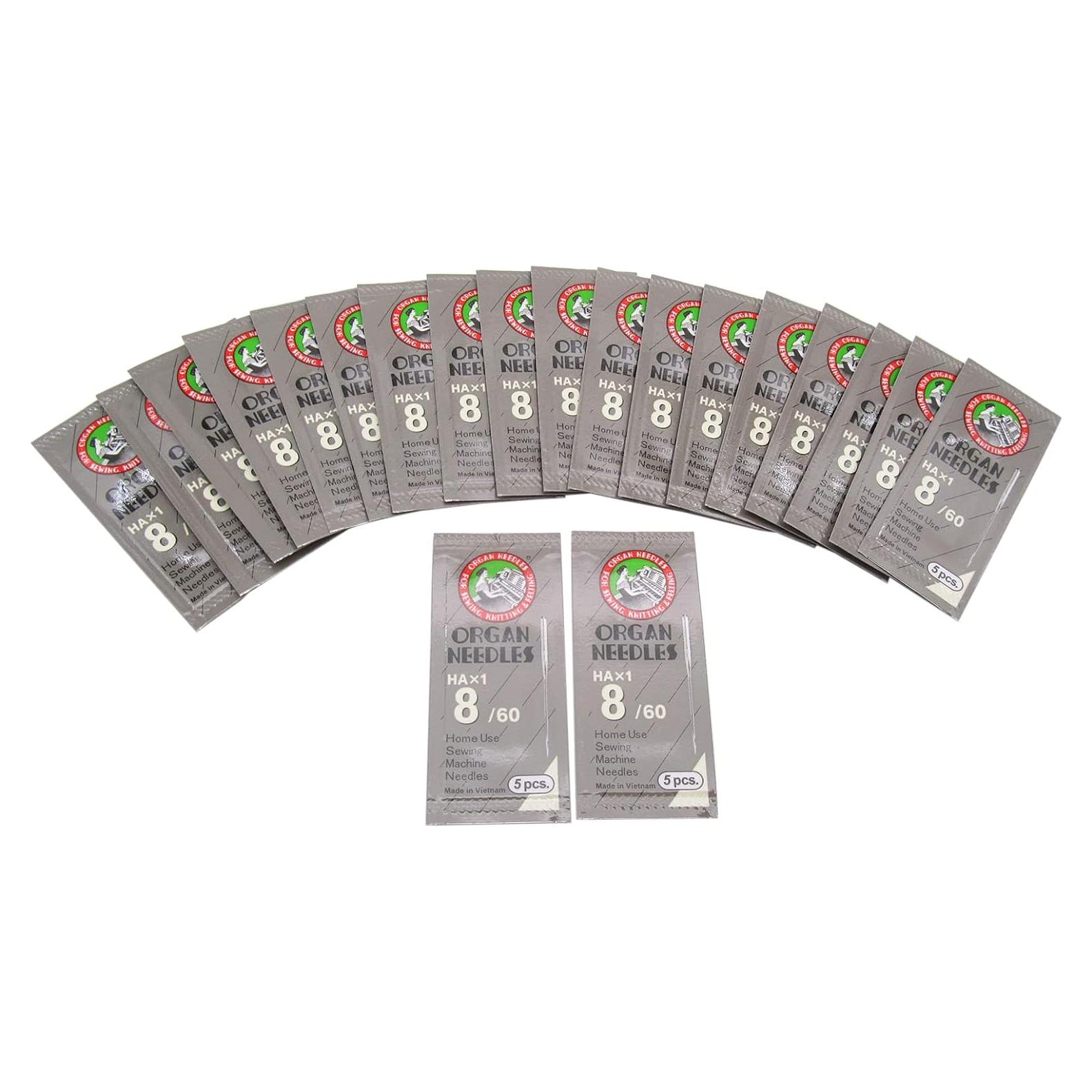 Caja Plástico CKPSMS con 100 Agujas Coser HAX1 11/75