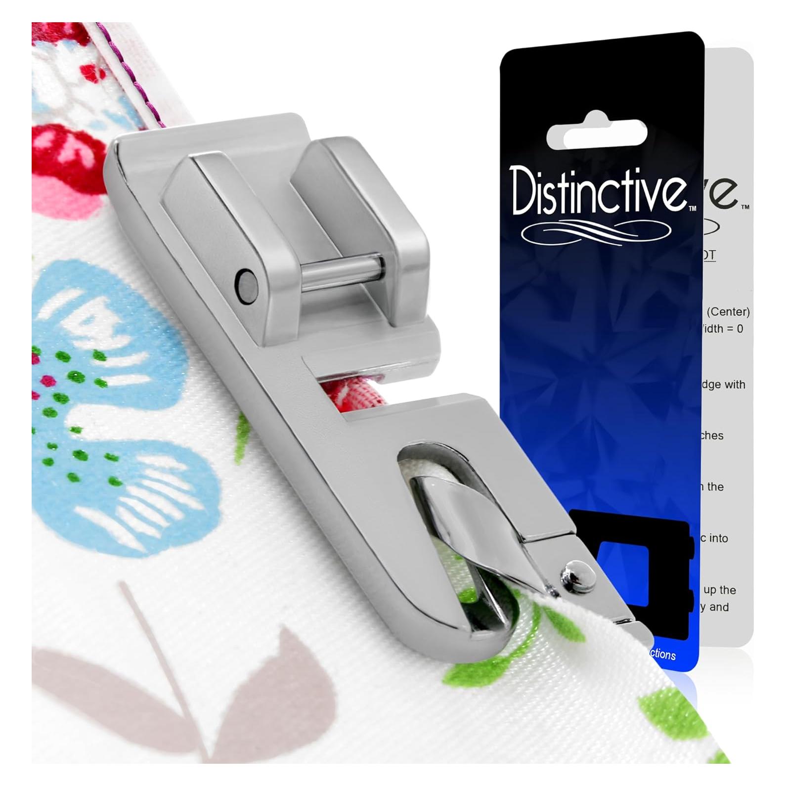 Pie de máquina de coser Distinctive dobladillo enrollado estrecho