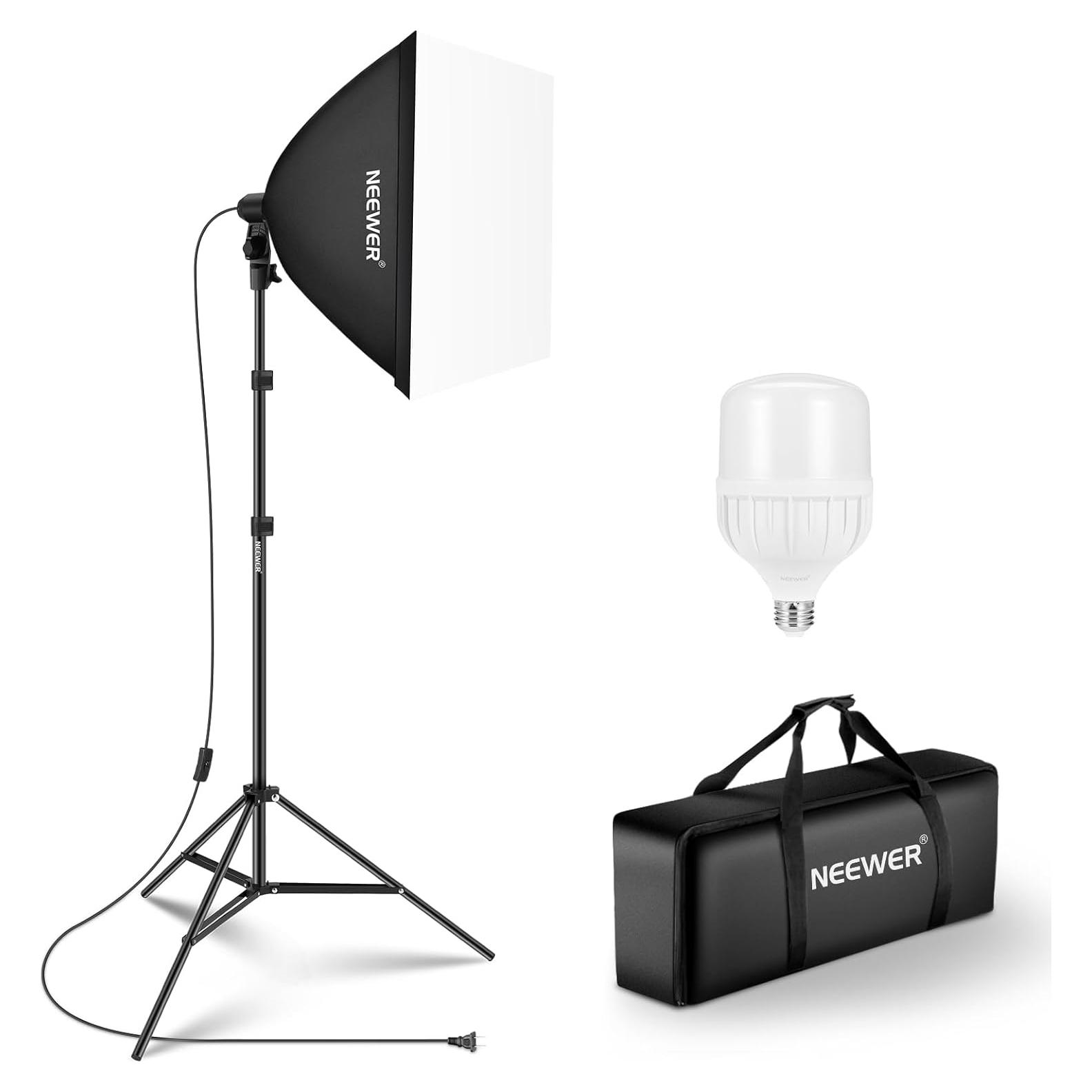 Kit de Iluminación NEEWER NK300 con Softbox 60x60cm y LED 35W