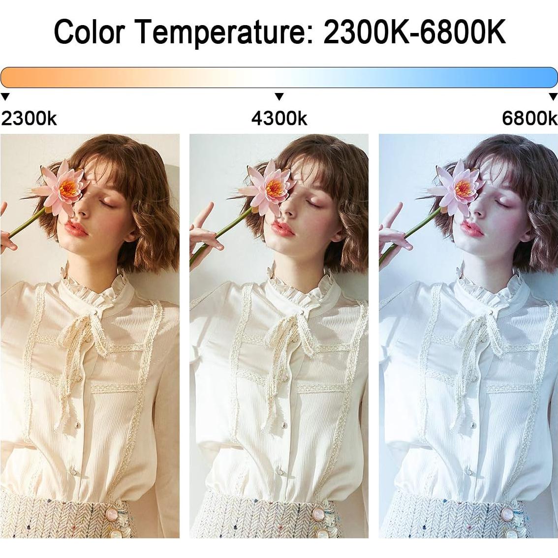 Luz de Video LED Bi-Color GVM APP 2300K-6800K 0.99kg