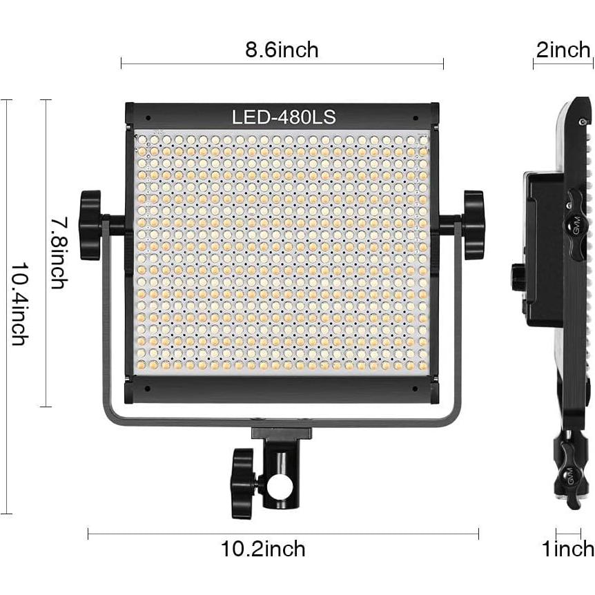 Luz de Video LED Bi-Color GVM APP 2300K-6800K 0.99kg