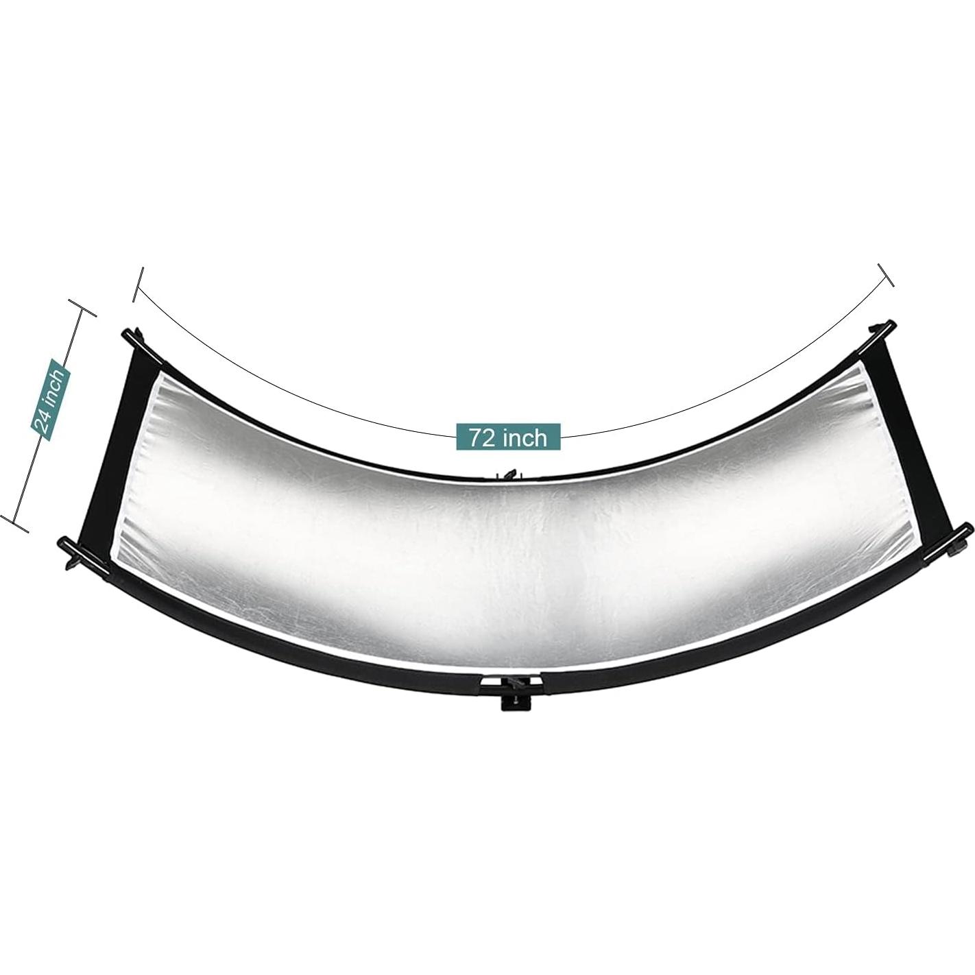 Difusor Reflector de Luz Clamshell YUOCU 180x60cm con Soporte
