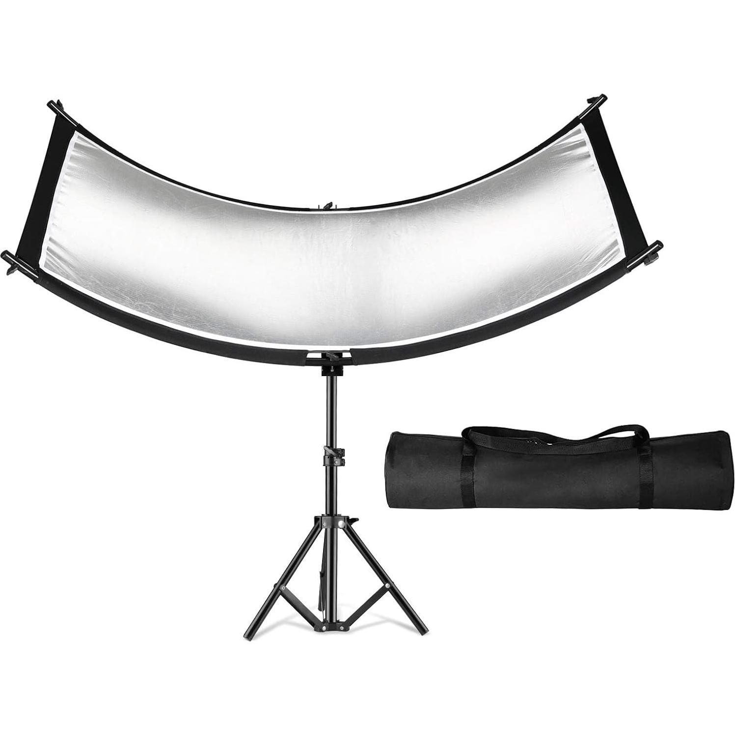 Difusor Reflector de Luz Clamshell YUOCU 180x60cm con Soporte