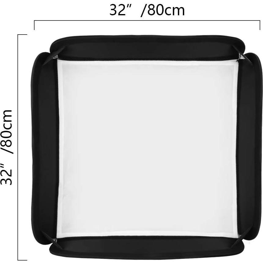 Godox 31x31inch 80x80cm Foldable Softbox Diffuser with S-Type Bracket for V1, AD200Pro, AD400Pro, TT350, V860II Series