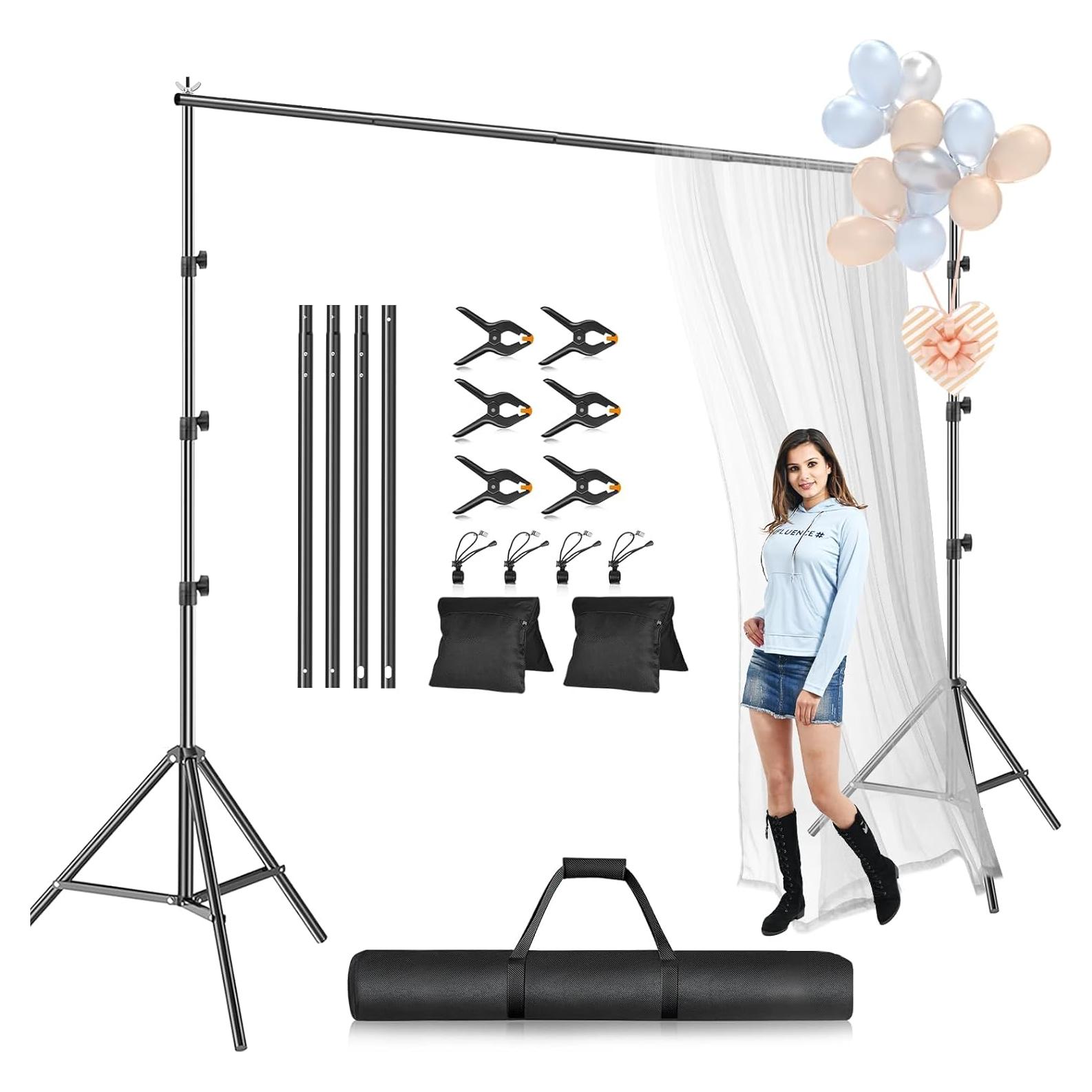 Kit de Soporte para Fondo de Fotografía EMART 2.74x3.05m Ajustable