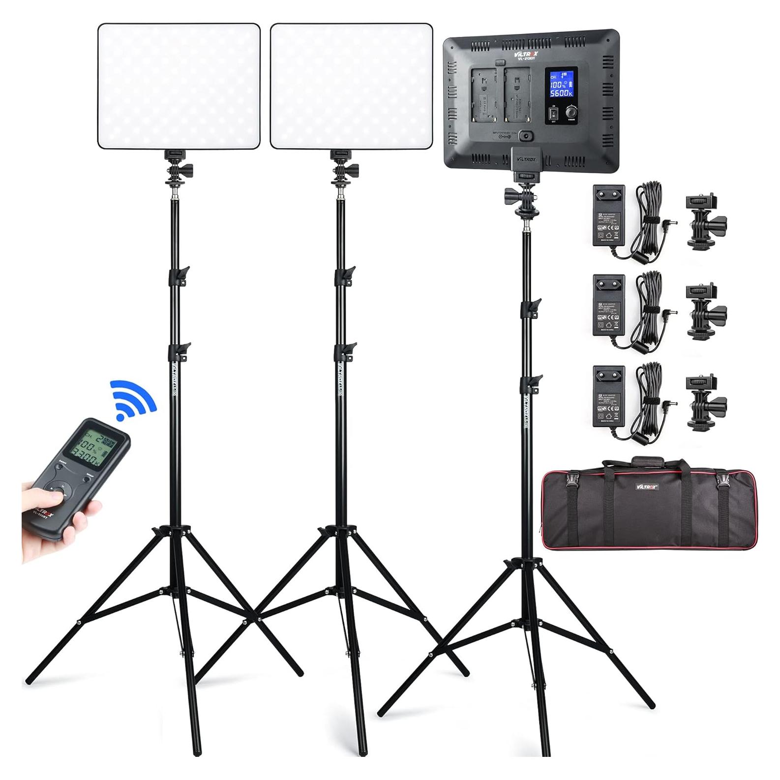 Kit de Luces LED VILTROX VL-200T Bi-Color 30W 3 Paquetes