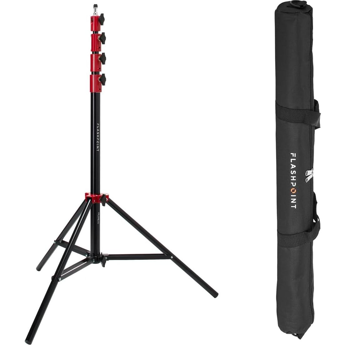 Flashpoint Studio 400 R2 Bowens Mount Monolight Kit with 9.5' Pro Air-Cushioned Heavy-Duty Light Stand (Godox SK400II)