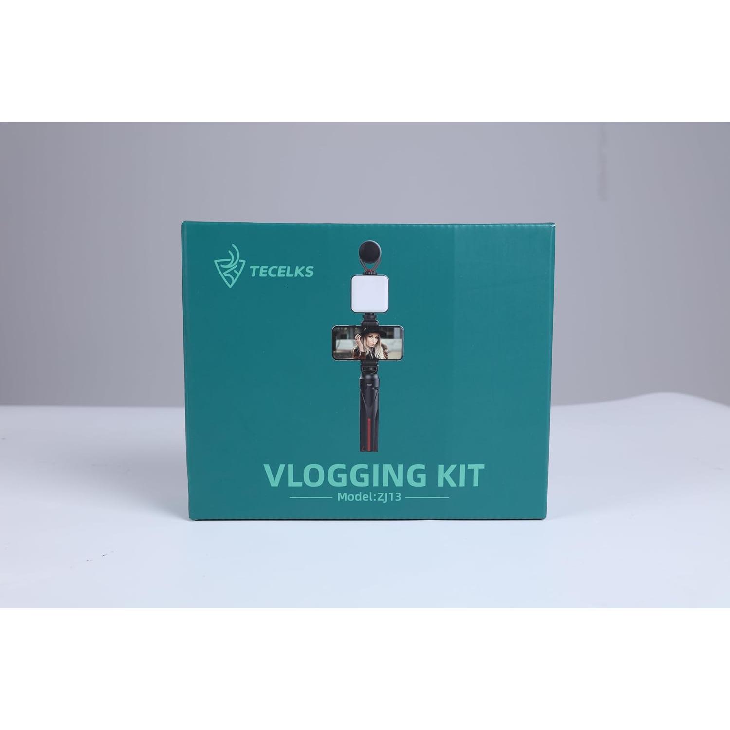 Kit de Vlogging TECELKS para Smartphone con Luz LED y Trípode