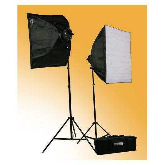 ePhoto 3000 Watt Digital Photography Studio Video Lighting Kit 2 Softbox Studio Video Light Lighting H9060S