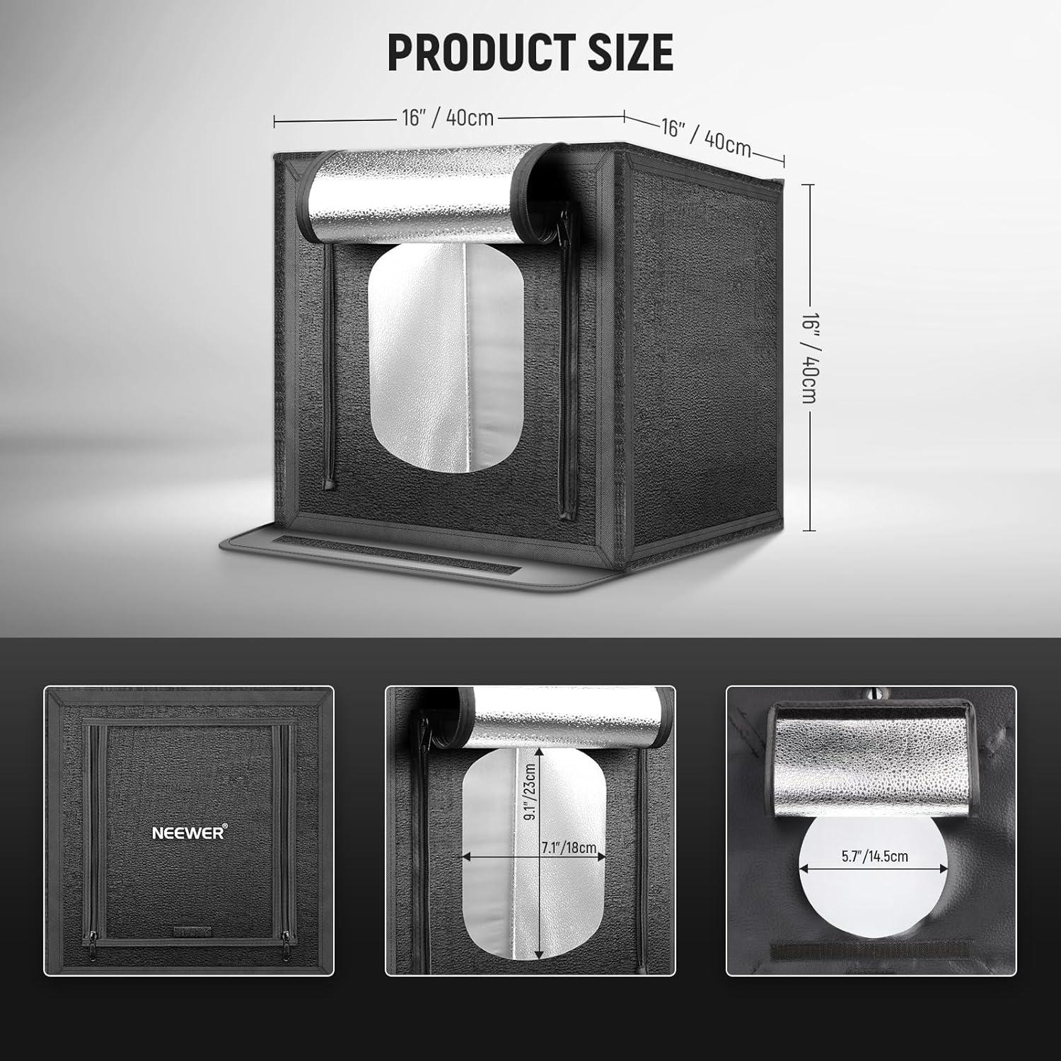 Kit de Iluminación LED Neewer BP66 con Soporte y Filtros