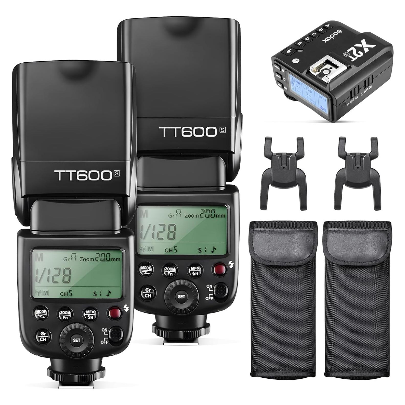 Kit Flash Inalámbrico Godox TT600S + Transmisor X2T-S para Sony