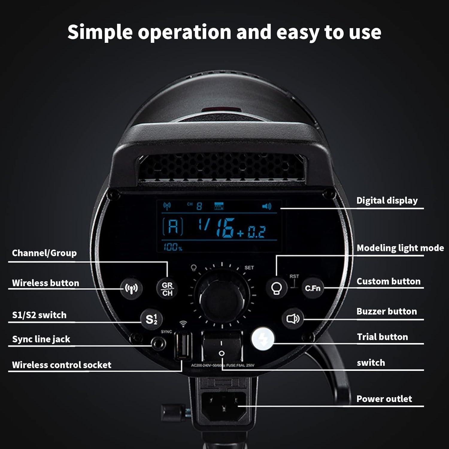 Kit de Flash Estudio Godox DP600III 1800Ws con Softbox y Paraguas