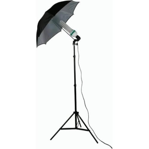 ePhoto Video Studio Lighting Kit with Background Support Stands 3pcs 10'x10' Chromakey Green Screen, Black, White and Case by ePhotoInc HKZ03