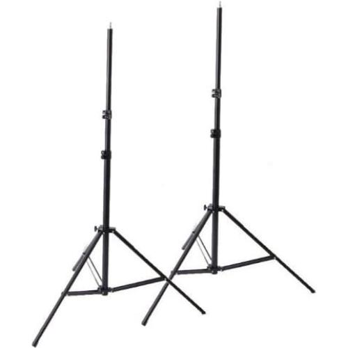 ephotoinc ePhoto Photography Studio Lighting Light Kit & Background Support Stand 3 pcs 10' x 10' Muslin Green, White, Black HKZ02