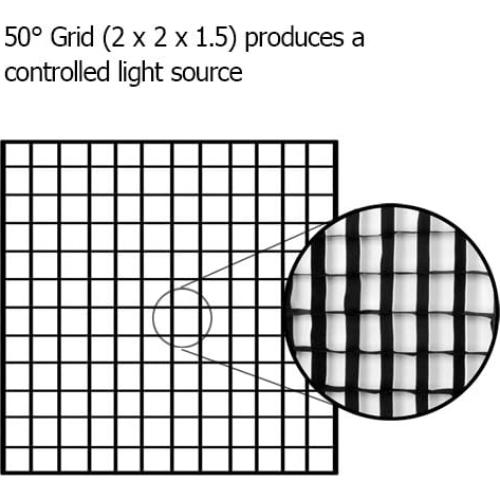 Softbox Plegable Fotodiox Pro 50.8x50.8 cm con Grid para Strobe