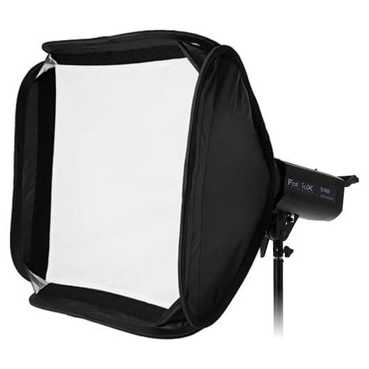 Fotodiox Pro 24x24 Foldable Softbox Plus Grid (Eggcrate) for Studio Strobe/Flash with Soft Diffuser and Dedicated Speedring Insert, for Broncolor (Pulso) Strobe Flash Light, Soft Box, Speed Ring