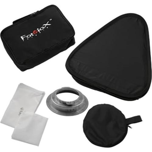 Fotodiox Pro 24x24 Foldable Softbox Plus Grid (Eggcrate) for Studio Strobe/Flash with Soft Diffuser and Dedicated Speedring Insert, for Broncolor (Pulso) Strobe Flash Light, Soft Box, Speed Ring