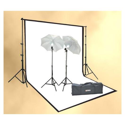 Kit de Iluminación de Video ePhoto ULS69BW con Soporte y Fondos