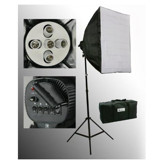Kit de Iluminación de Estudio ePhoto 1000 W con Softbox