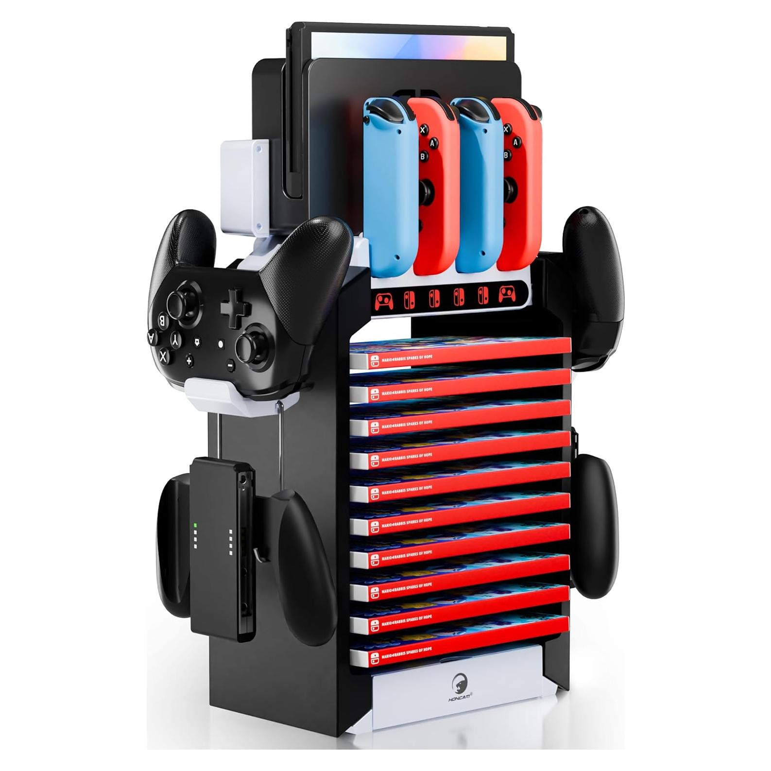 Estación Organizadora HONCAM para Nintendo Switch con Cargador