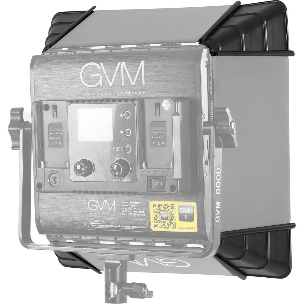 Difusor Softbox Plegable GVM 500 con Rejilla Panal 27.94cm