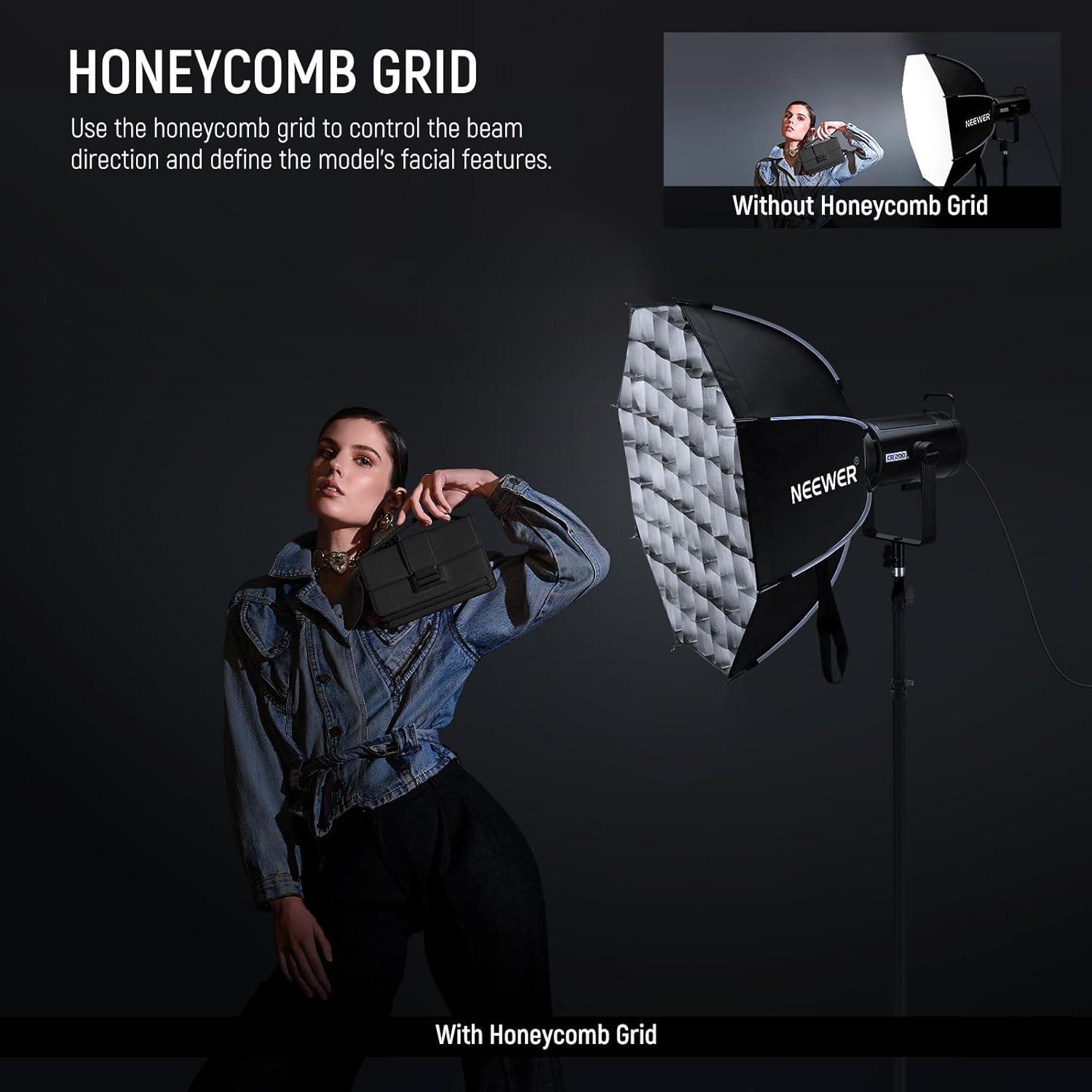 Softbox Octagonal 65cm NEEWER con Montura Bowens y Difusores