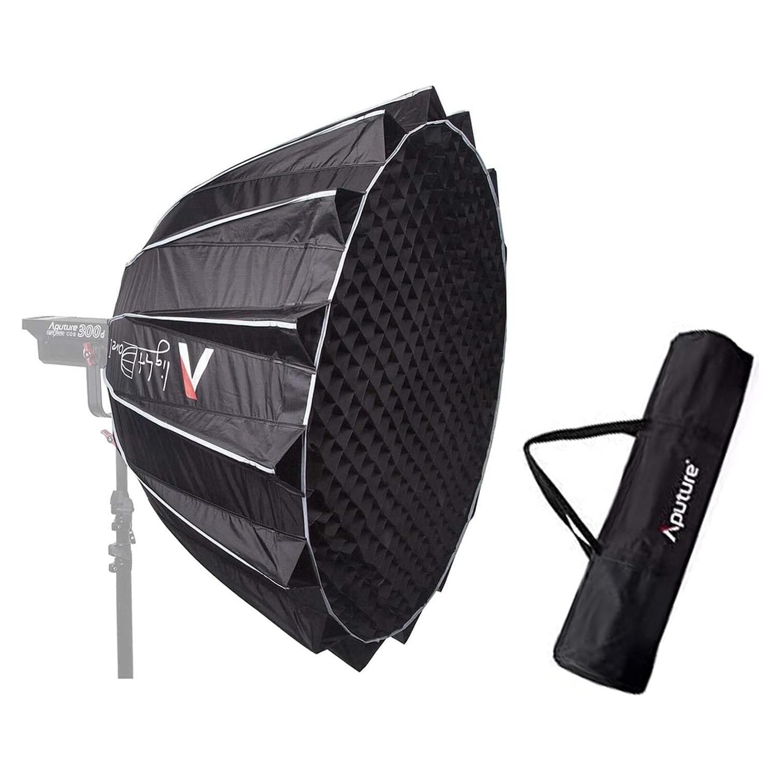 Aputure Light Dome III Studio Reflector Softbox with All-New Quick-Folding Design Bowens Mount with Diffuser Honeycomb Grid Gel Holder Carry Bag- 3ft (90cm) Quick-Setup Softbox