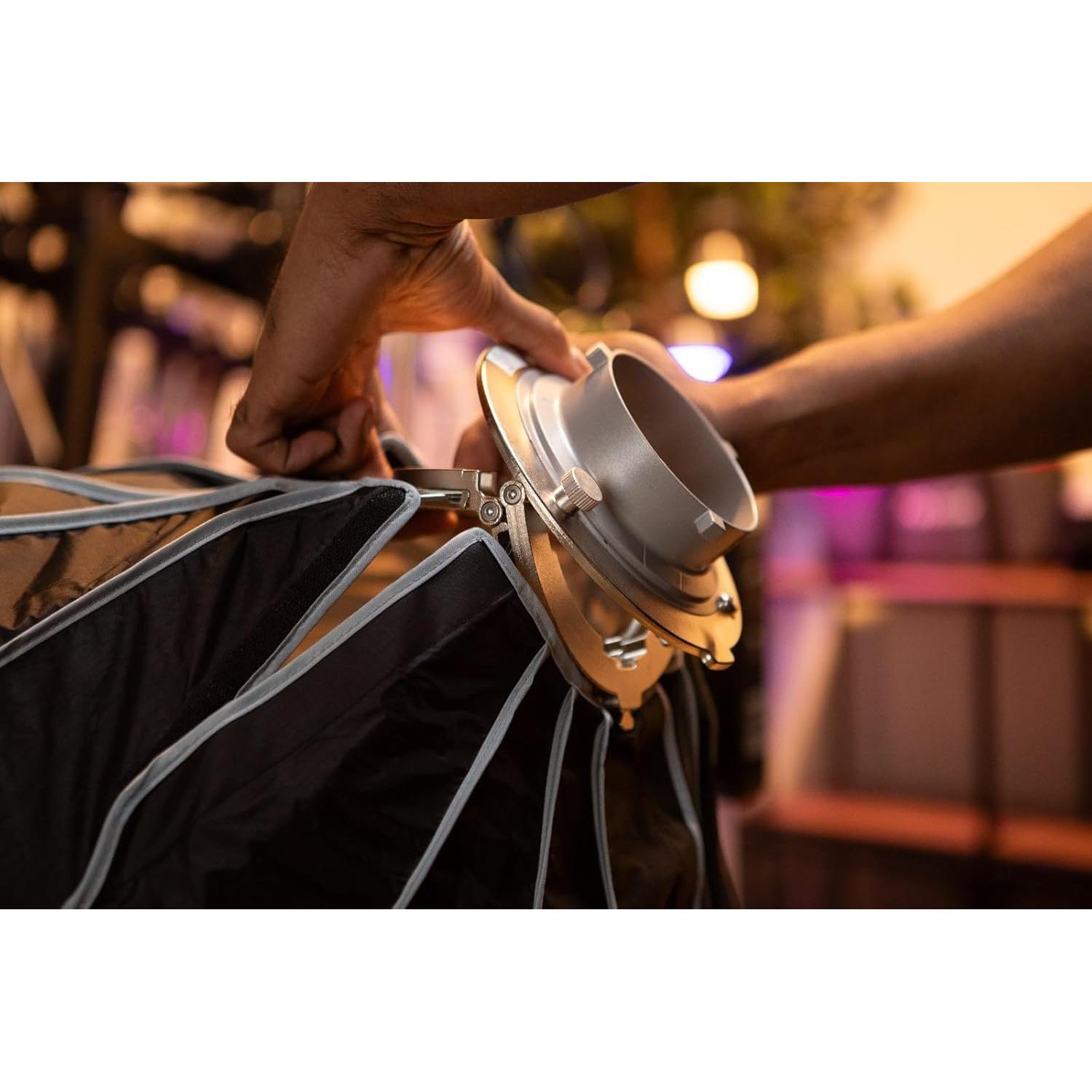 Aputure Light Dome III Studio Reflector Softbox with All-New Quick-Folding Design Bowens Mount with Diffuser Honeycomb Grid Gel Holder Carry Bag- 3ft (90cm) Quick-Setup Softbox