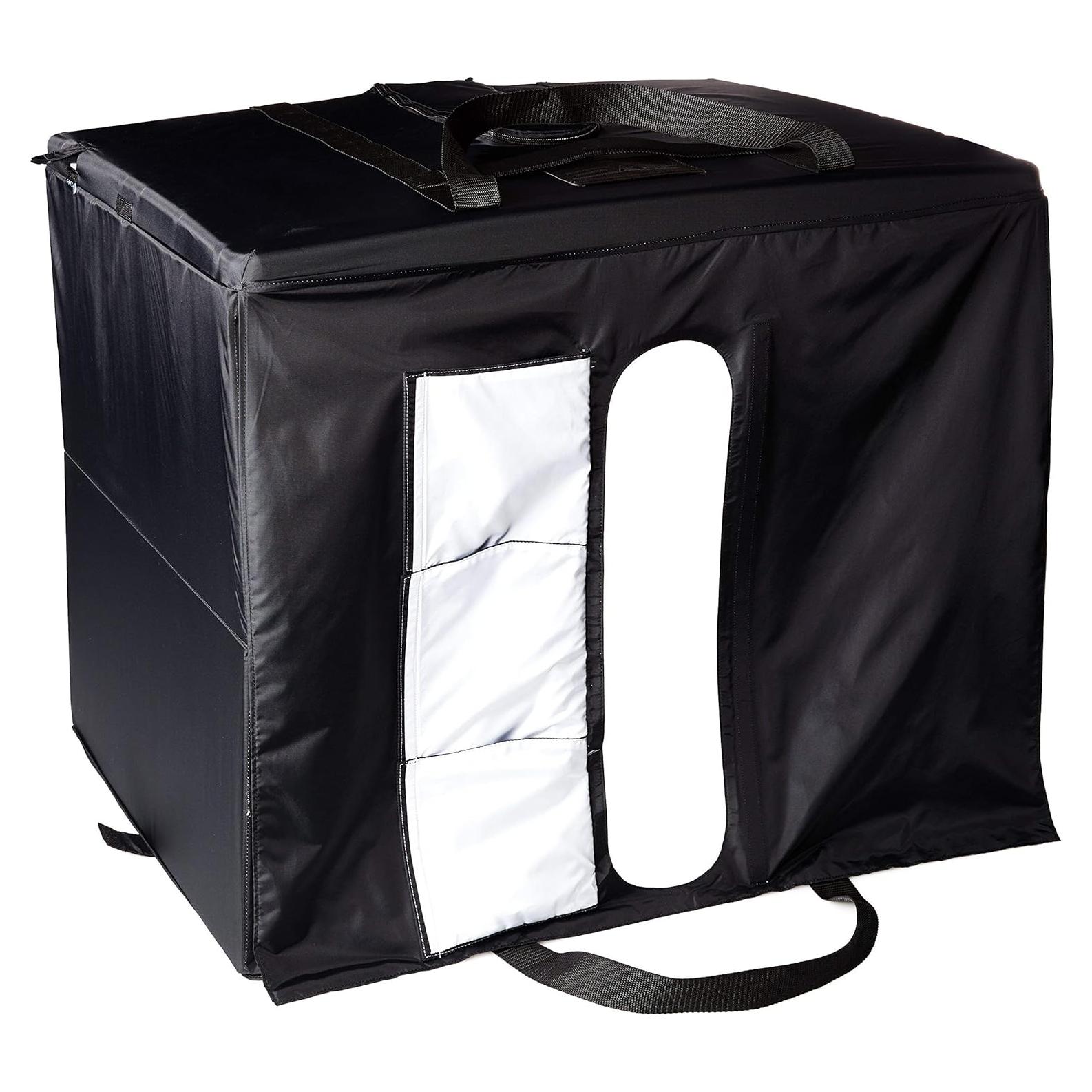 Amazon Basics Light Box Photography, 25 x 30 x 25 Inches Large Portable Foldable Photo Studio Box with LED Light, 1 Piece, Black