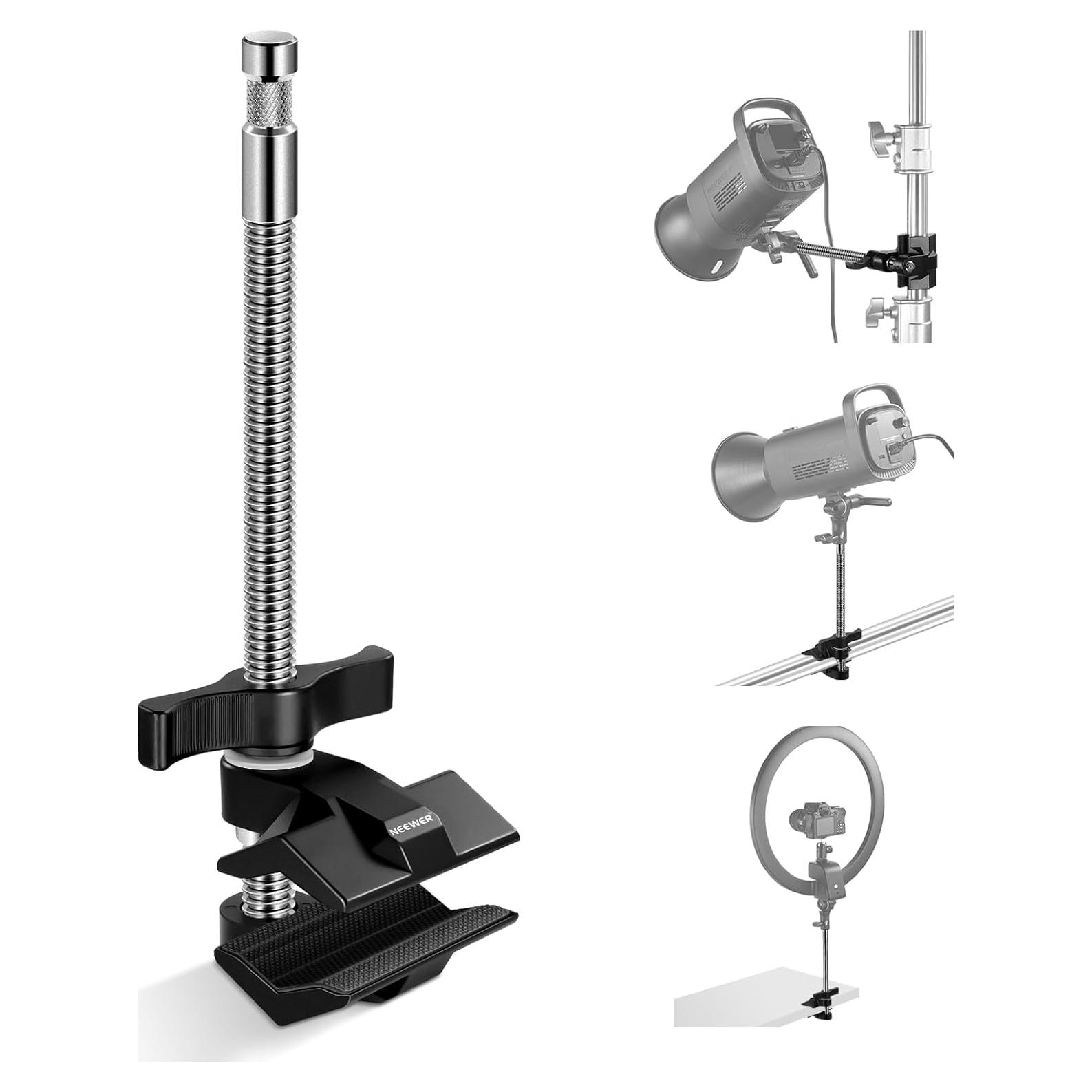 Abrazadera de Tubo NEEWER 9" Ajustable con Perno de 5/8"