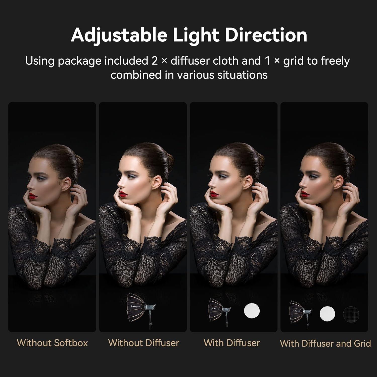 SMALLRIG Parabolic Softbox LA-D65 65cm Quick Release, Compatible with SmallRig RC 120D/RC 120B/RC 220D/RC220B and Other Bowens Mount Light