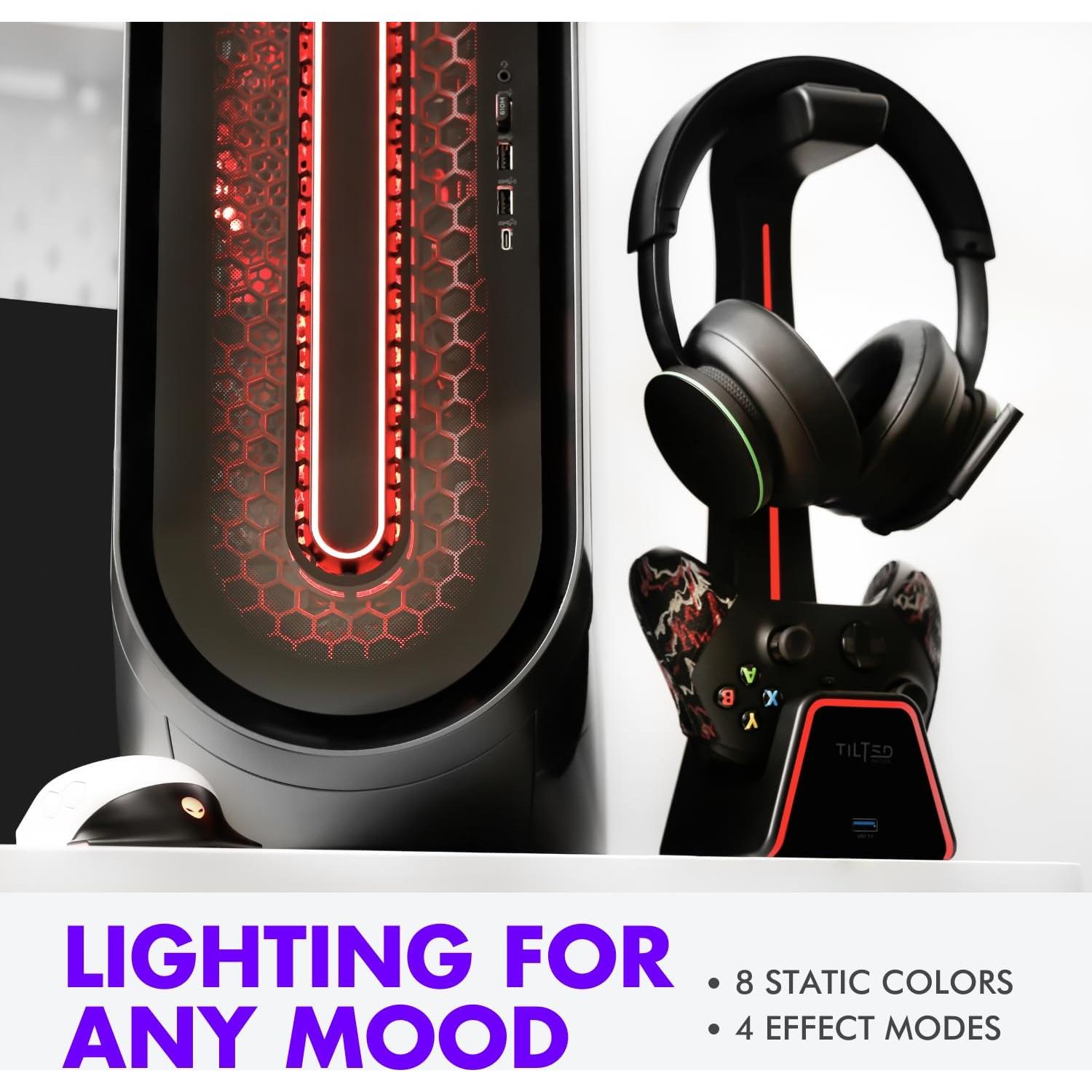 Soporte 3 en 1 Tilted Nation para PS5 y Xbox - Carga y RGB