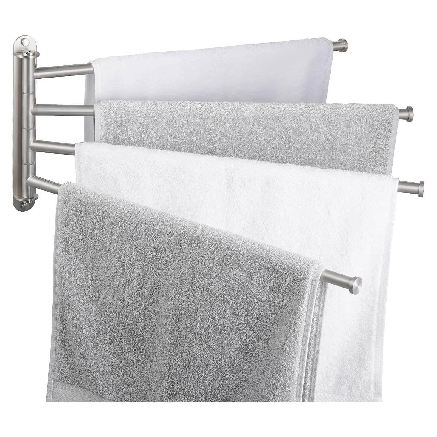 Barra de Toalla Giratoria KES 49.5 cm 4-Brazos Acero Inoxidable