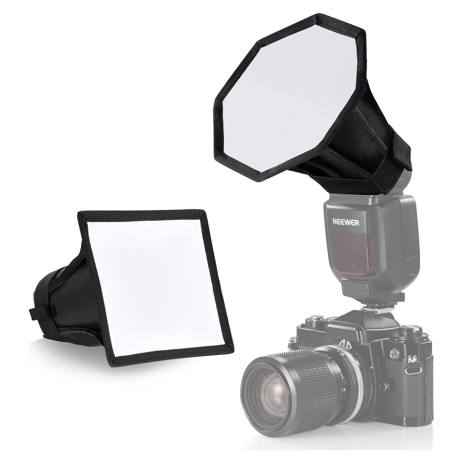 Softbox Plegable NEEWER 2 Pack 15cm Octagonal y 15x12.5cm Rectangular