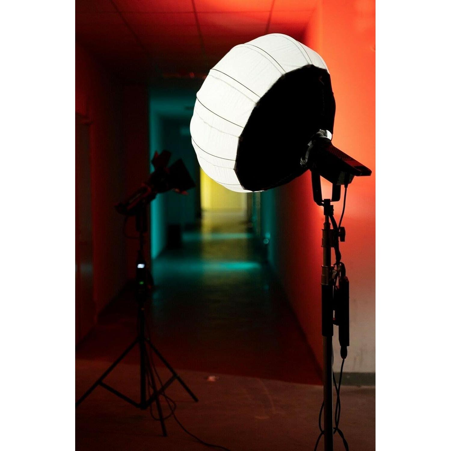 Aputure Amaran 100D S with Aputure Lantern 65cm Softbox Kit,130W LED Video Light,5600K CRI+95 with Bowens Mount for Photography,YouTube Films