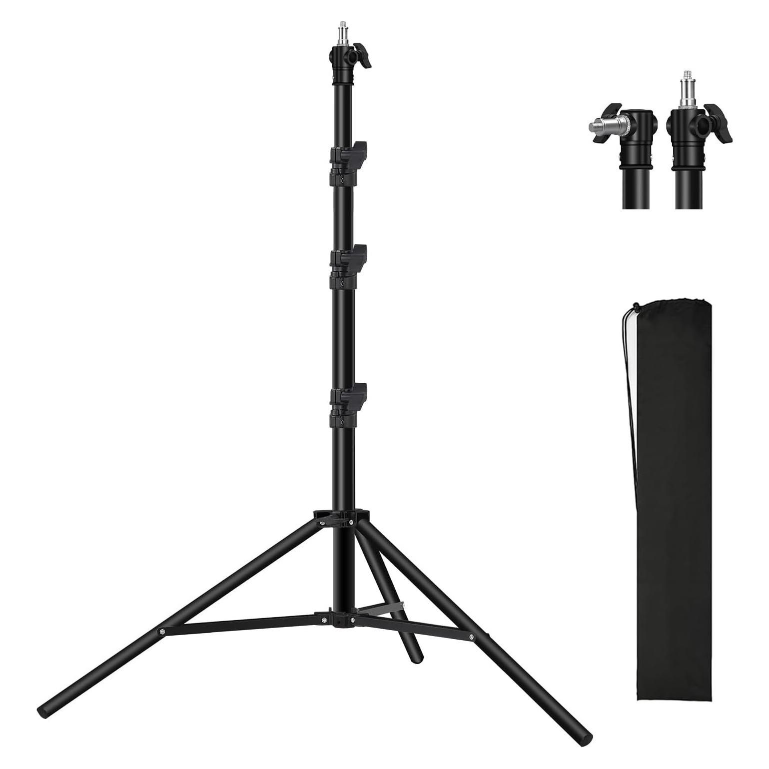 Soporte de Luz Ajustable 3m Metalico con Resorte y Bolsa