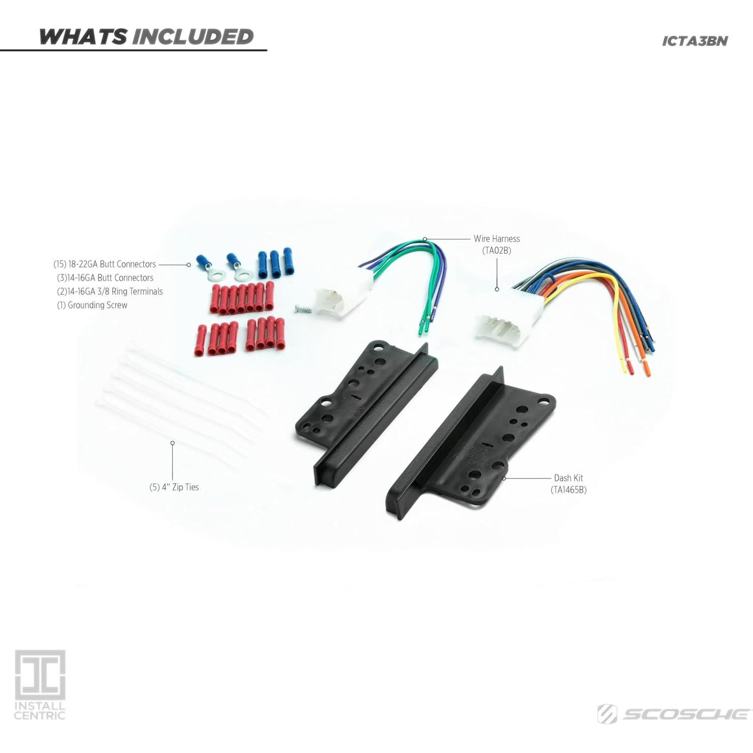 Kit Instalación Radio Doble DIN Scosche ICTA3BN para Toyota