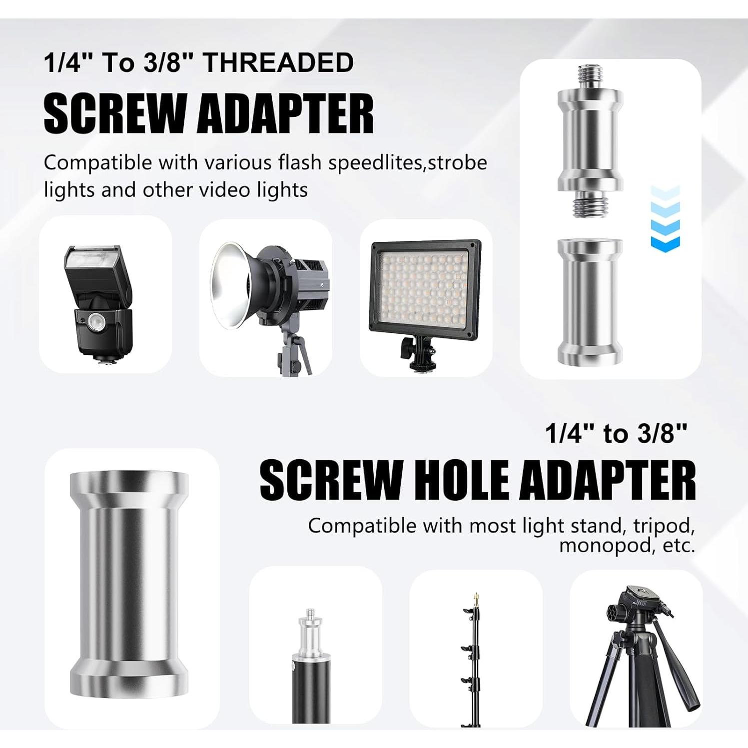 Soporte de Flash EMART Tipo H con Adaptadores 1/4" a 3/8"