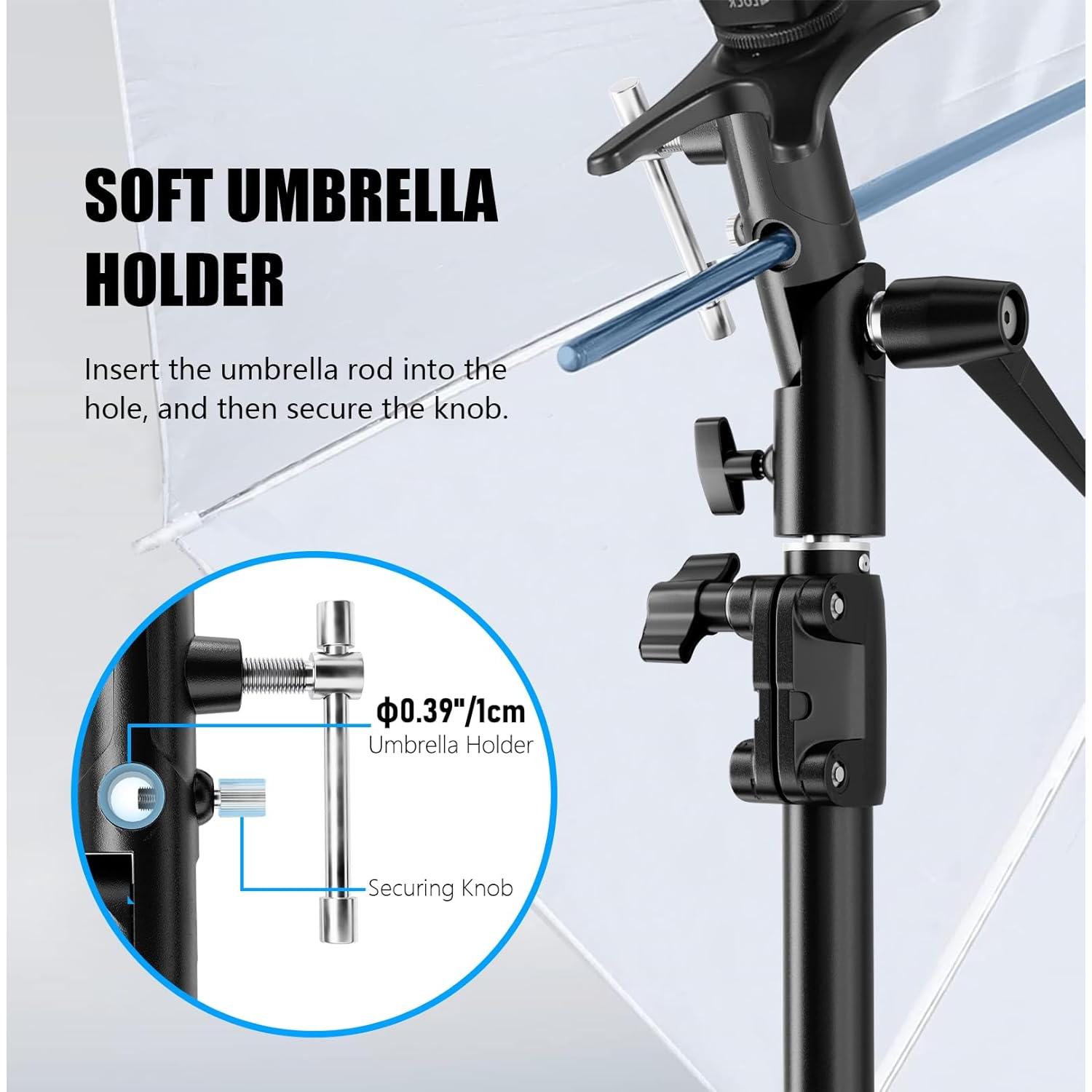 Soporte de Flash EMART Tipo H con Adaptadores 1/4" a 3/8"