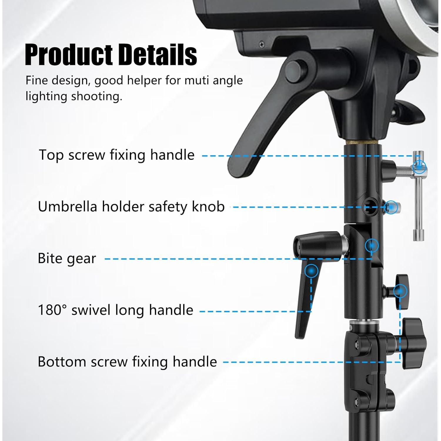 Soporte de Flash EMART Tipo H con Adaptadores 1/4" a 3/8"