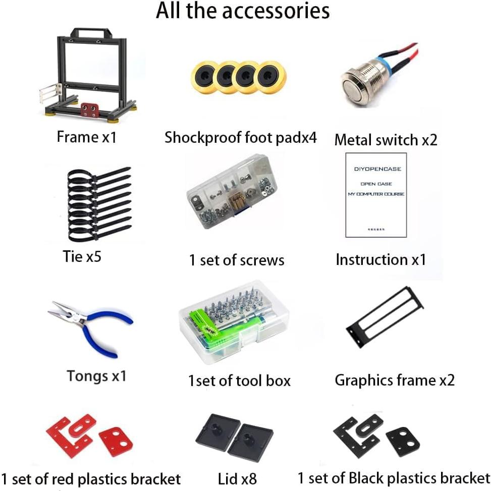 Banco de Pruebas Chasis Abierto DALAIBUKESI 3.ATX Negro
