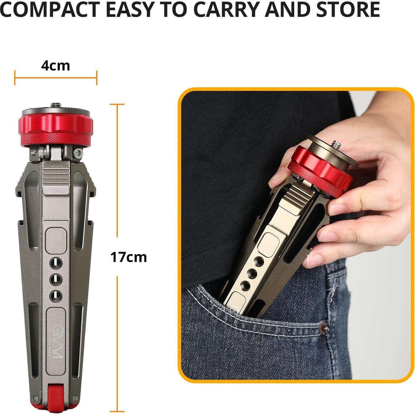 Trípode de Luz GVM Ajustable para Video y Fotografía - 181g