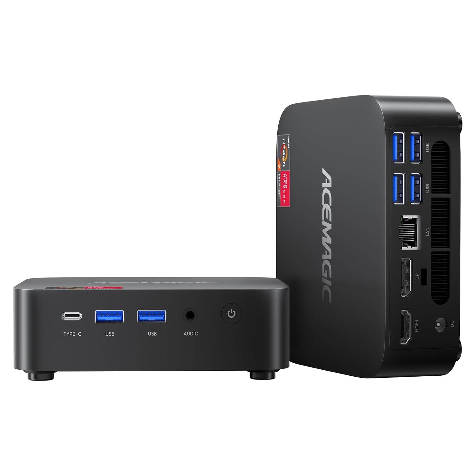 Mini PC ACEMAGICIAN Ryzen 7 5700U 32GB 1TB Triple Pantalla