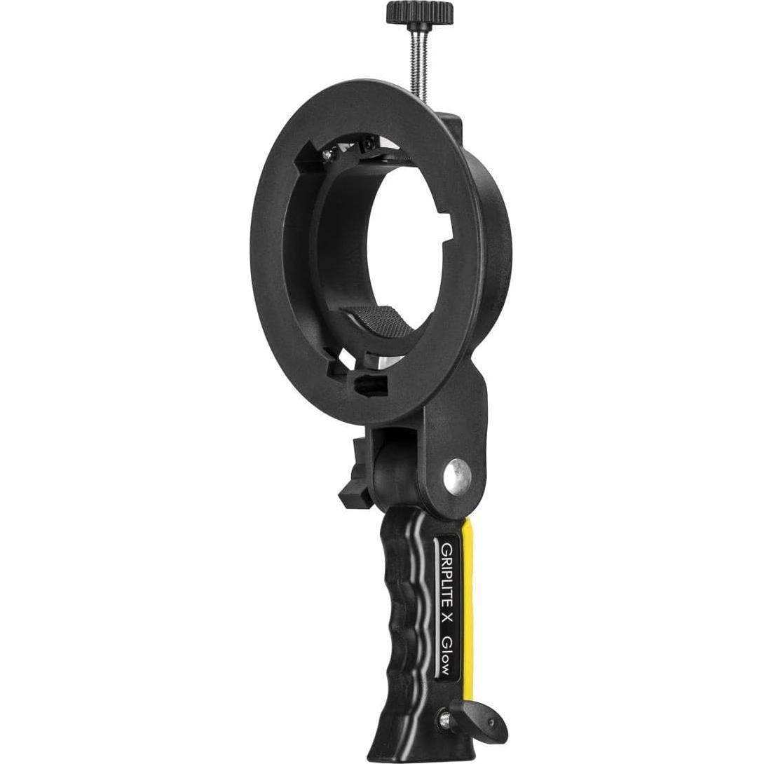 Flashpoint eVOLV 200 Pro TTL Pocket Flash Kit (AD200 Pro) - Glow EZ Lock Collapsible Silver Beauty Dish (34in), Glow Handheld Grip S-Type Bracket Bowens Mount Holder for Speedlite Flash Softbox