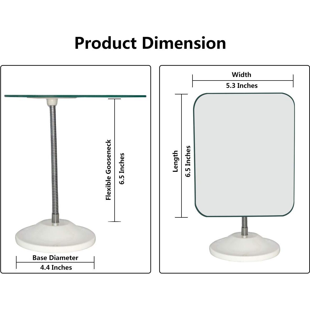 Espejo de Maquillaje YEAKE Ajustable y Plegable 16.5x13.5cm