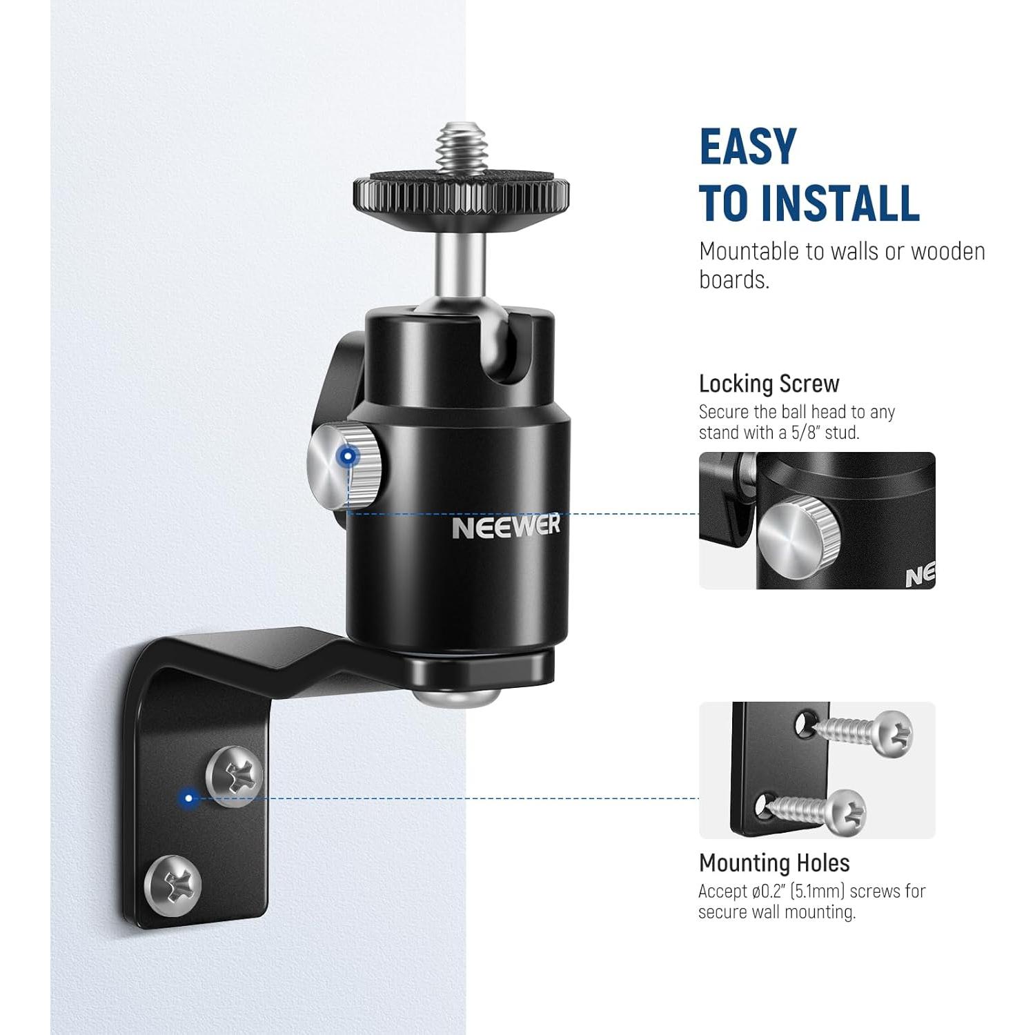 Soporte de Montaje en Pared y Techo NEEWER 2kg para Luz de Anillo