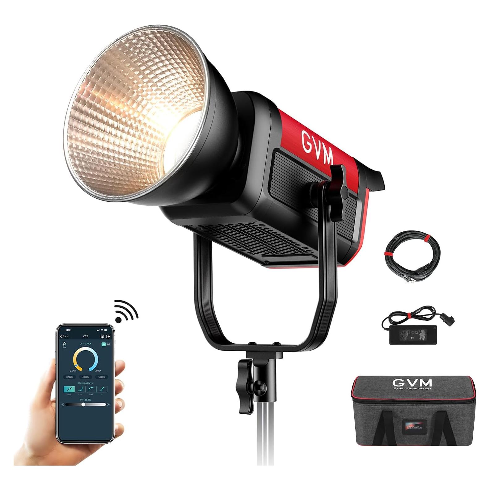 Kit de Iluminación Continua GVM PRO200B 200W con Control DMX