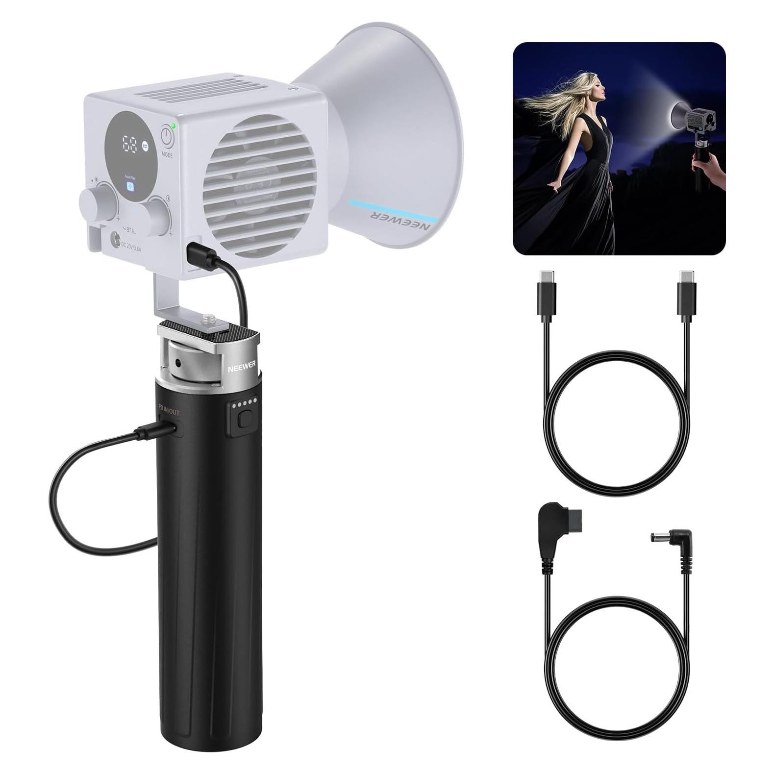 Empuñadura de Batería NEEWER PH99E 6800mAh para Luces COB