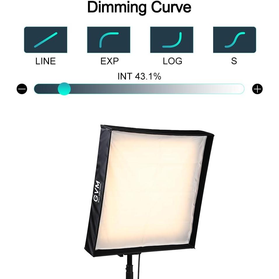 Luz de Video LED Flexible GVM B200C 200W RGB 2000K-10000K